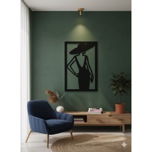 Ayaz Steel Art Zarif Kadın Silüeti Metal Duvar Dekoru Tablosu