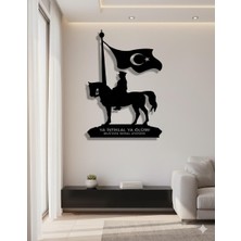 Ayaz Steel Art Atatürk Silüetli Türk Bayraklı Metal Duvar Dekoru – Ya Istiklal Ya Ölüm