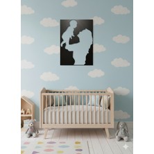 Ayaz Steel Art Anne Bebek Aşkı Silüeti Metal Tablo