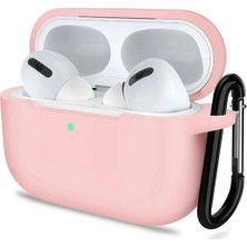Gpack Airpods Pro 3 Uyumlu Kılıf Mat Kancalı Silikon SF13 Pembe