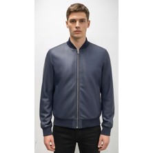 Paolo Framinco PF-047 Kuzu Derisi Lacivert Içi Astarlı Deri Ceket