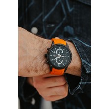 Ferro Turunucu Silikon Kordon Erkek Kol Saati FM31363D-ZL Tüm Fonksiyonlar Aktif 3 Atm Su Geçirmez