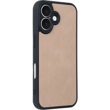 Sh Ticaret Newface Iphone 16 Kılıf Aras Deri Kapak - Pudra