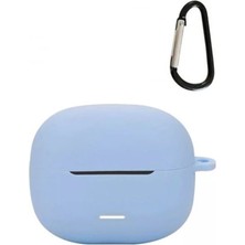 Gpack Xiaomi Redmi Buds 8 Lite Uyumlu Kılıf Mat Kancalı Silikon SF13 Mavi