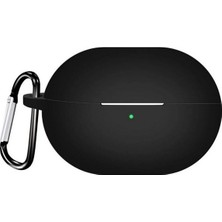 Gpack Huawei Freebuds Pro 4 Uyumlu Kılıf Mat Kancalı Silikon SF13 Siyah