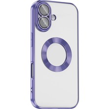 Gpack iPhone 17 Uyumlu Kılıf Logo Gösteren Kamera Korumalı Silikon Lila