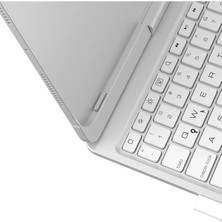 Sh Ticaret Newface Ipad 11 (2024) F11 Ats Kılıf Magic Dönen Klavyeli Tablet Kılıf - Gümüş