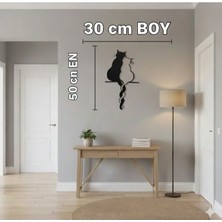 Ayaz Steel Art Minimal Kedi Figürlü Metal Duvar Dekoru