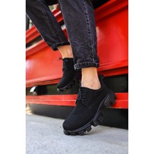 Zapatos CH093 Castle Erkek Günlük Bağcıklı Süet Klasik Ayakkabı Sst - Siyah