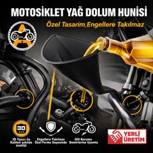 Akgüneş Motogaraj Motosiklet ve Otomobiller Için Yağ Dolum Hunisi – 360 Derece Koruma Demirli Motorlara Uyumlu Evrensel Tasarım