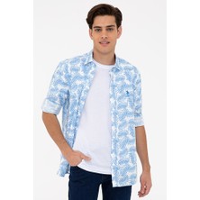 U.S. Polo Assn. Erkek Mavi Uzun Kollu Gömlek 50235273-VR036