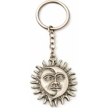 Herşey Nota Yüz Detaylı Güneş Formlu Metal Figür Anahtarlık – Tasarım Metal Anahtarlık