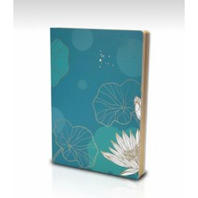 Adalinhome Lizy Premium Altın Varaklı Çizgili Defter – 15X21 Cm, Soft Touch, Kenar Yaldızlı