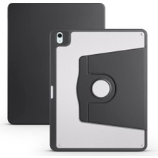 Arabulalaca iPad Air 13 2024 Siyah Renginde  Kalem Bölmeli Dönebilen Stantlı Kılıf