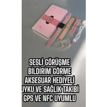 Akıllı Saat Sesli Görüşme Bildirim Görme Uyku ve Sağlık Takibi
