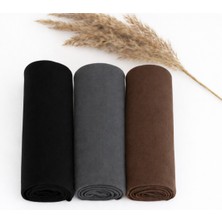 Moda Nokta Penye Şal 3 Set Kalite Penye Şal (Siyah Kahve Gri) Modal