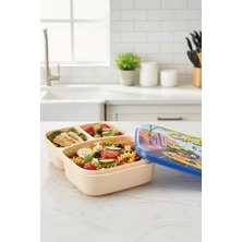 M&L Lunch Box 3 Bölmeli Beslenme Kutusu - Okul ve Kreş Tipi Çocuk Beslenme Kabı