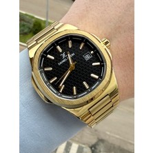 Daniel Klein Altın Renk Full Çelik Takvimli Erkek Kol Saati