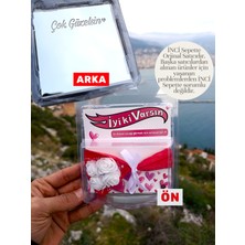 İnci Sepette Love Flowerss Aynalı Çiçek Buketi Hediye Buket Çiçek