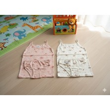 Kız Çocuk Pamuklu 2'li Atlet Külot Takımı