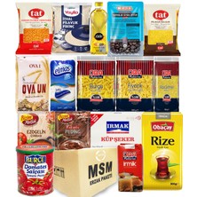 MSM Ramazan Paketi Erzak Kolisi Kumanya Paketi Ramazan Kolisi Gıda Paketi 16 Parça Paket  No 10