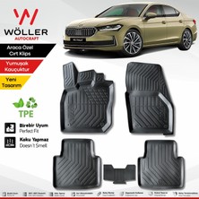 Wöller Skoda Superb Paspas 2024 Sonrası 3D Havuzlu Wöller Paspas