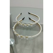 Şehrazat Handmade Tasarım Incili - Taşlı Taç Saç Tokası