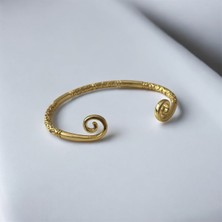 Houseki Özel Tasarım Spiral Form Kelepçe Bileklik Ayarlanabilir