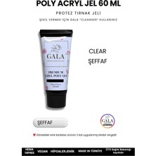 Gala Smart  Acryl Poly Jel Premıum 60 ml Protez Tırnak Jeli No:şeffaf