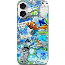 Lelia iPhone 16 Plus Uyumlu Baskılı Şeffaf Telefon Kılıfı | Koleksiyon: Aeroglass Mirage