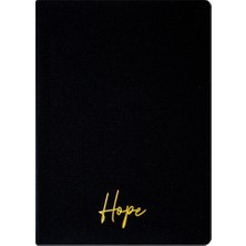 Kum Yayınevi Hope Defter - Keten Sert Kapak - Çizgisiz 192 Sayfa – 15X21,3CM - Siyah
