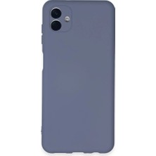 Genel Tedarik Samsung Galaxy A04E Kılıf Nano Içi Kadife Silikon - GRI-(5796) - EMTHBA6643-4986