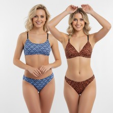 Bonbon Kadın Balensiz Desteksiz Scoop Bralet Sütyen ve String Slip Külot 2'li Takım BB2281