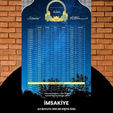 Navlu Store Ramazan Imsakiyesi - 300 gr - A3 Boyut Kişiye Özel Isimli & Logolu 1 Adet Gökyüzü