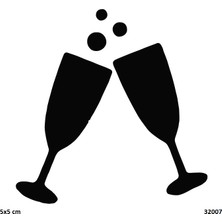 Airbrush Tattoo Kadehler Yapışkanlı Stencil Süsleme ve Boyama Kalıbı