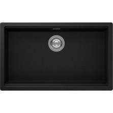 Schock - Lahti N100XL Onyx 70 cm Tezgahaltı/tezgahüstü Granit Evye