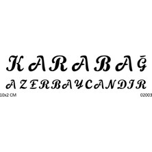 Airbrush Tattoo Karabağ Azerbaycandır Yapışkanlı Stencil Süsleme ve Boyama Kalıbı