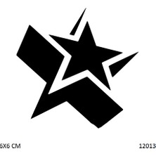 Airbrush Tattoo 3D Yıldız Yapışkanlı Stencil Süsleme ve Boyama Kalıbı