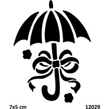 Airbrush Tattoo Hediye Şemsiye Yapışkanlı Stencil Süsleme ve Boyama Kalıbı