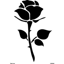 Airbrush Tattoo Güzel Gül Yapışkanlı Stencil Süsleme ve Boyama Kalıbı