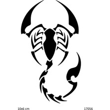 Airbrush Tattoo Akrep Yapışkanlı Stencil Süsleme ve Boyama Kalıbı