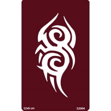 Airbrush Tattoo Tribal Kol Yapışkanlı Stencil Süsleme ve Boyama Kalıbı