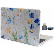 Hype Store MacBook Air 13 Inç Kılıf – A1932, A2179, A2337 M1 Uyumlu Sert Kapak • Çiçek Desenli Hard Shell Korum
