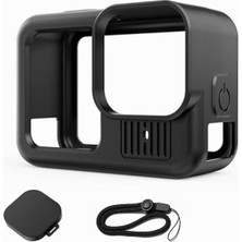 Hype Store Mettzchrom Gopro 13 Uyumlu Silikon Koruma Kılıfı Bileklikli Soft Case Siyah