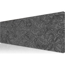 Hype Store Klasse Pro - 4 Farklı Model Dikişli Kenar 120X60 cm Mouse Pad ( Grey Map Lines)
