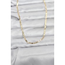 Mustran cm 14K Gold Renk Zincir Model 60 cm Kadın Kolye