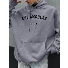 Los Angeles 1992 Mektup Tasarım Kapüşonlular Erkekler Sonbahar Moda Cep Hoody Rahat Polar Sok