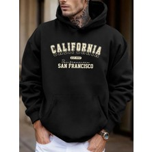 California San Francisco Est 1997 Baskılı Yumuşak Bol Kapüşonlu Üstler Polar Sonbahar Spor Gi