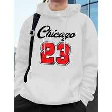 Chicago 23 Mektup Baskı Kapüşonlular Erkek Sportif Gevşek Kazaklar Kış Polar Sıcak Kazak Koşu