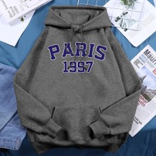 Paris 1997 Sokak Şehir Mektup Baskı Hoodies Kadınlar Sıcak Polar Günlük Kazaklar Moda Rahat K